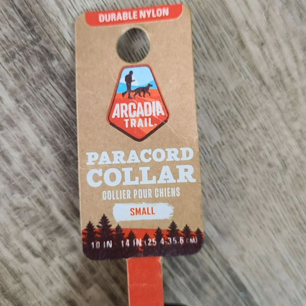Arcadia Trail Paracord Rope Collar for Dogs - Size Small Neck 12-14